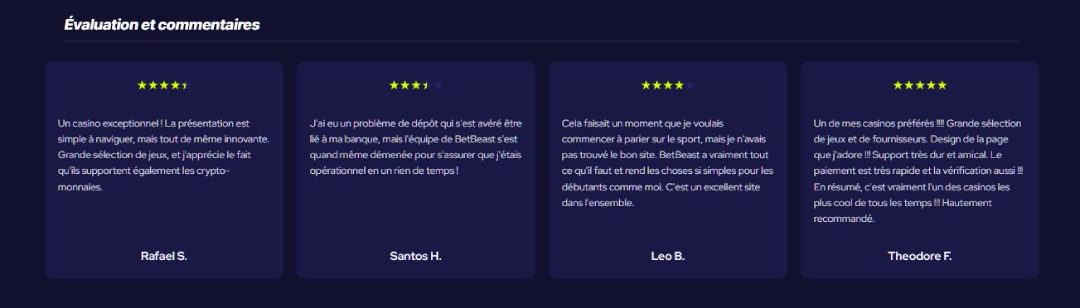 avis clients betbeast Avis clients de BetBeast Casino